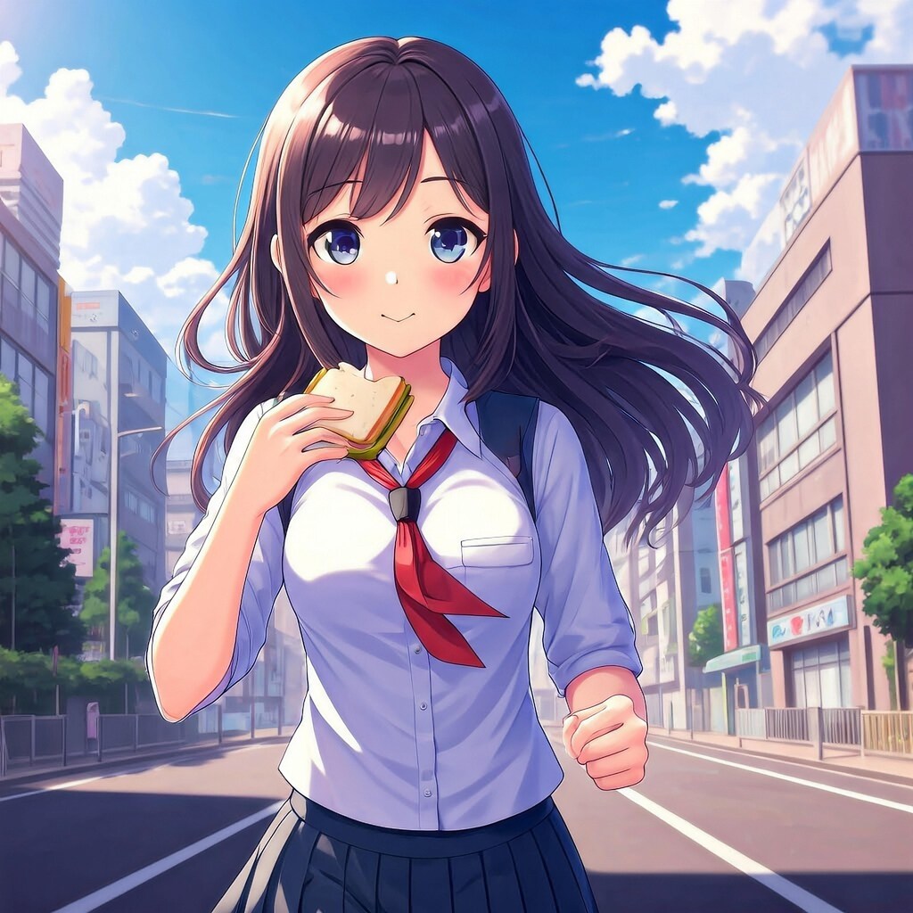 ピクセルちゃん　遅刻しちゃう〜