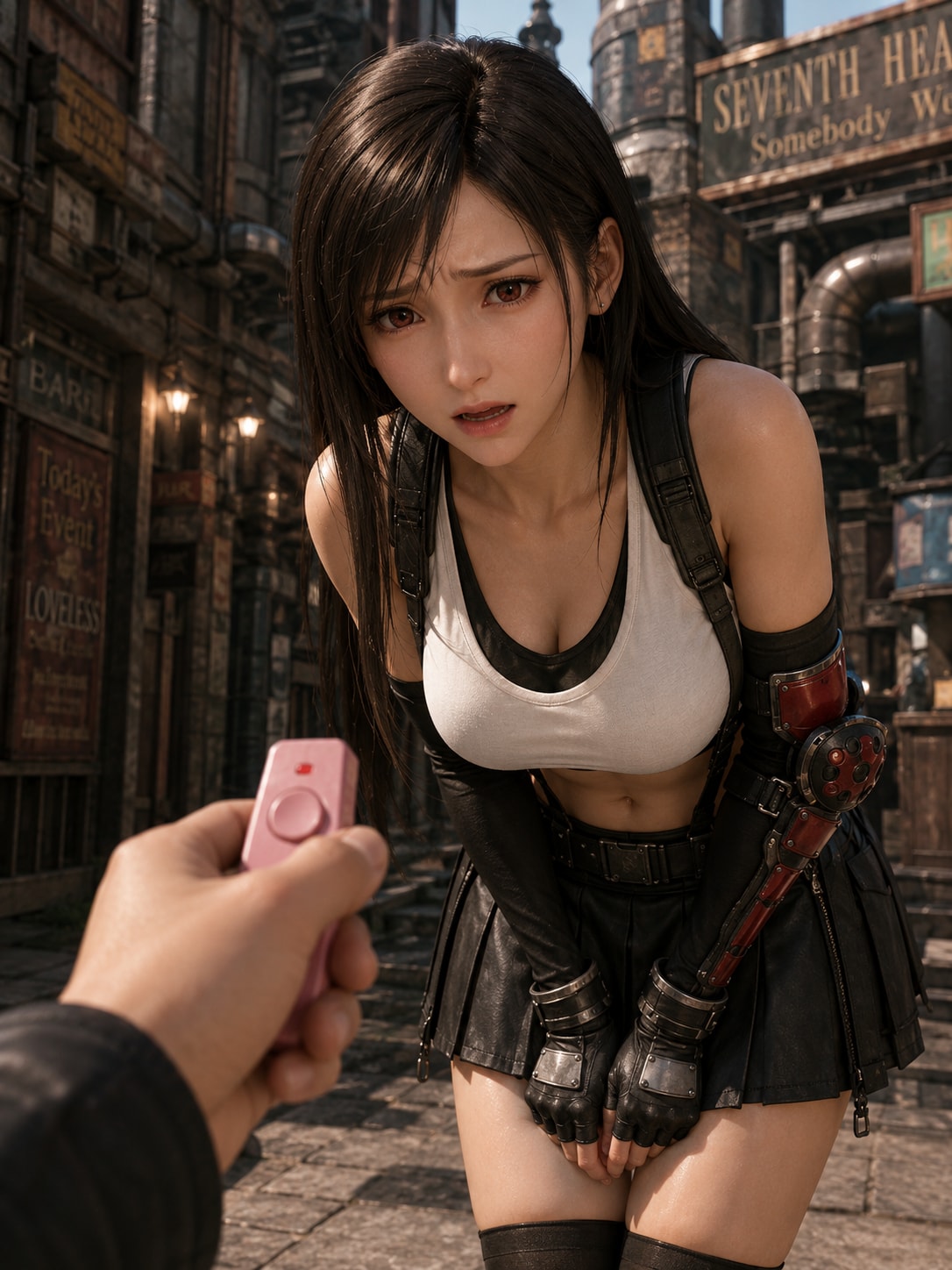 ティファにリモコンバイブ