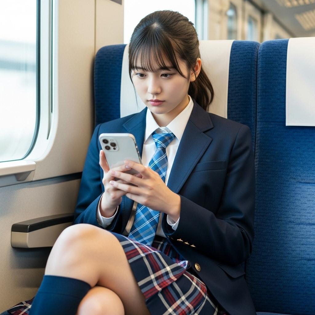 ＪＫ_電車で何してるの