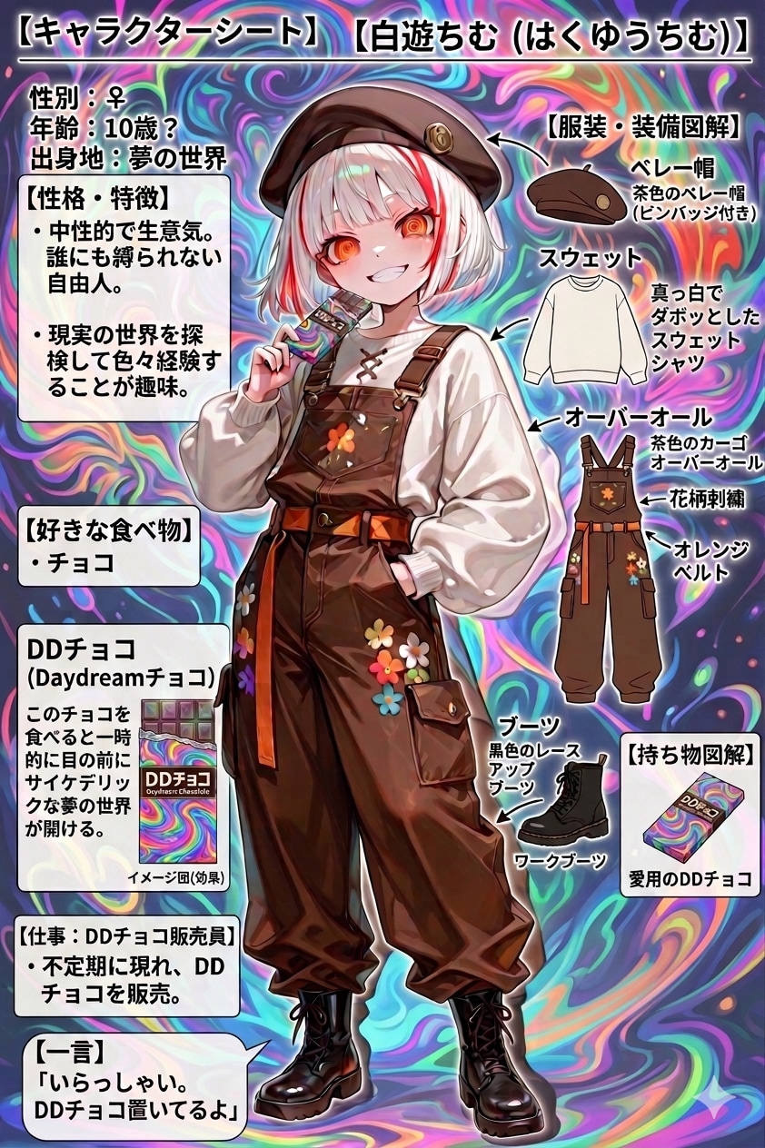 【白遊ちむ】キャラクターシート | の人気AIイラスト・グラビア