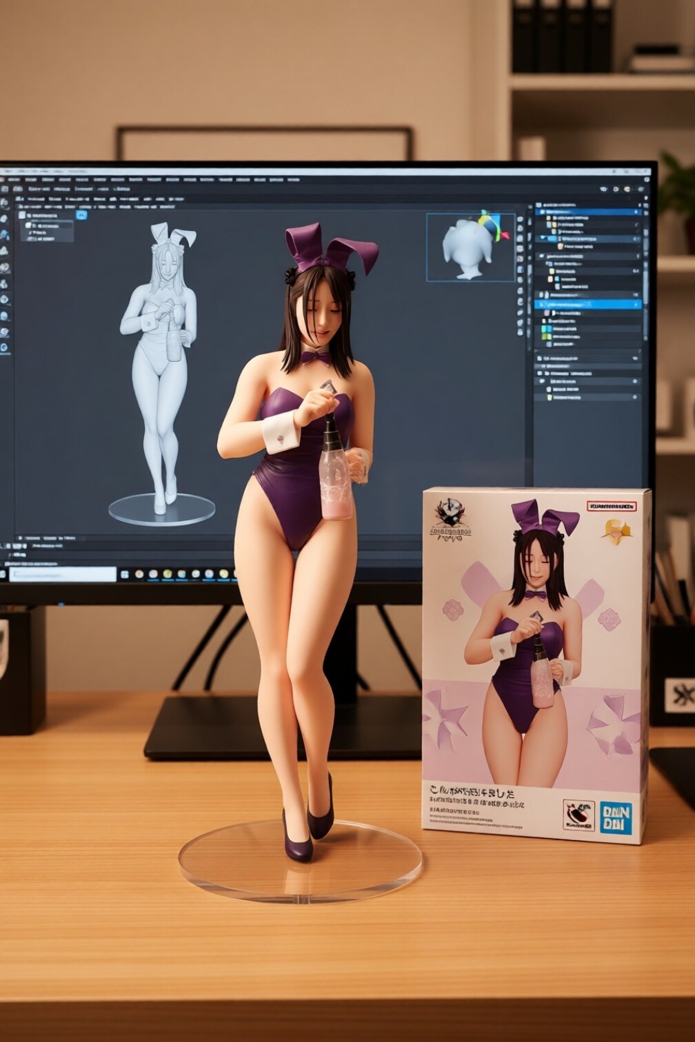 シャンパン開封バニーガールフィギュア