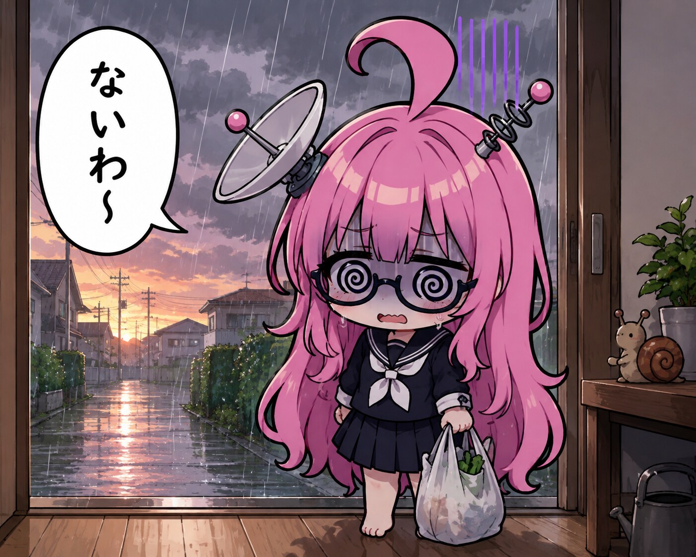 久しぶりに夕立に見舞われました