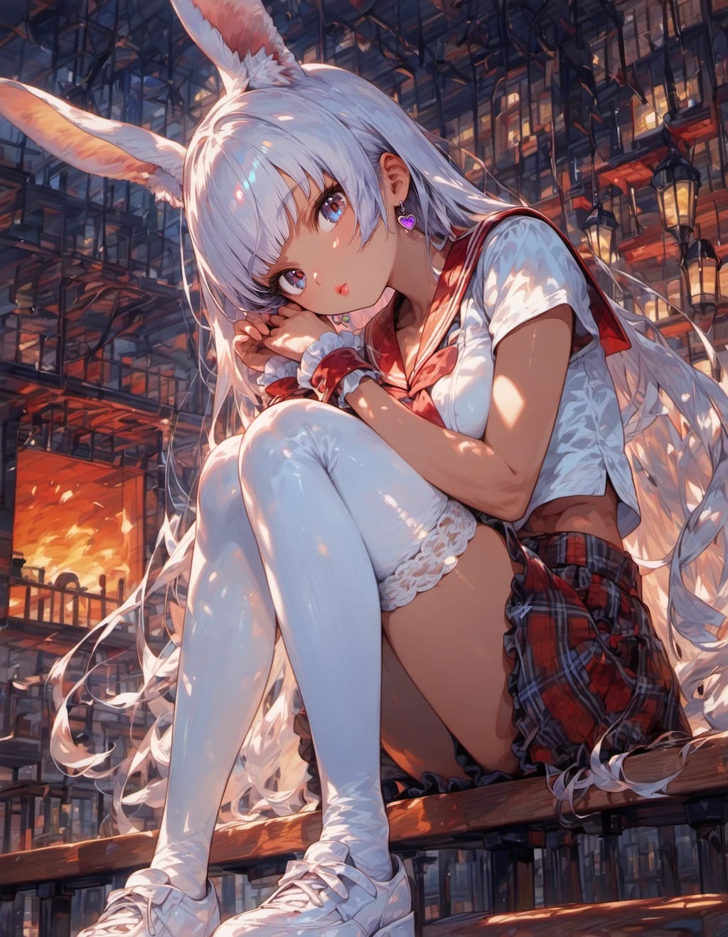 Warmth by the Fireside Bunny