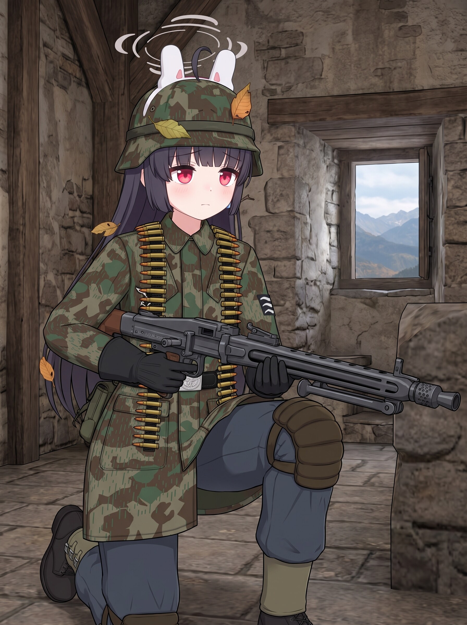 霞沢ミユ(降下猟兵風)