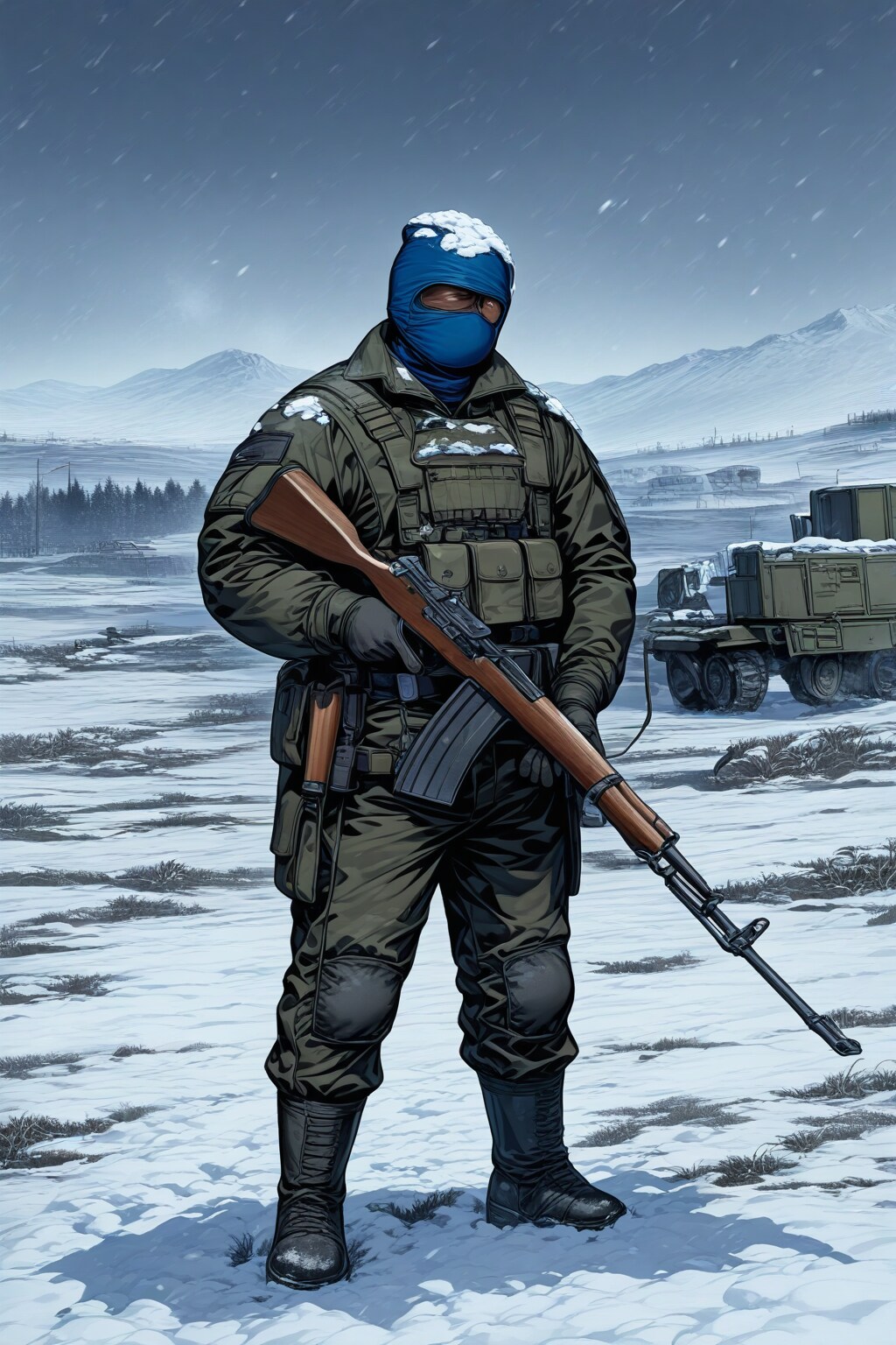 目出し帽の兵隊