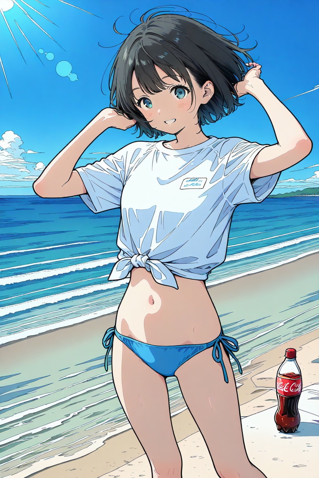 コーラを片手に