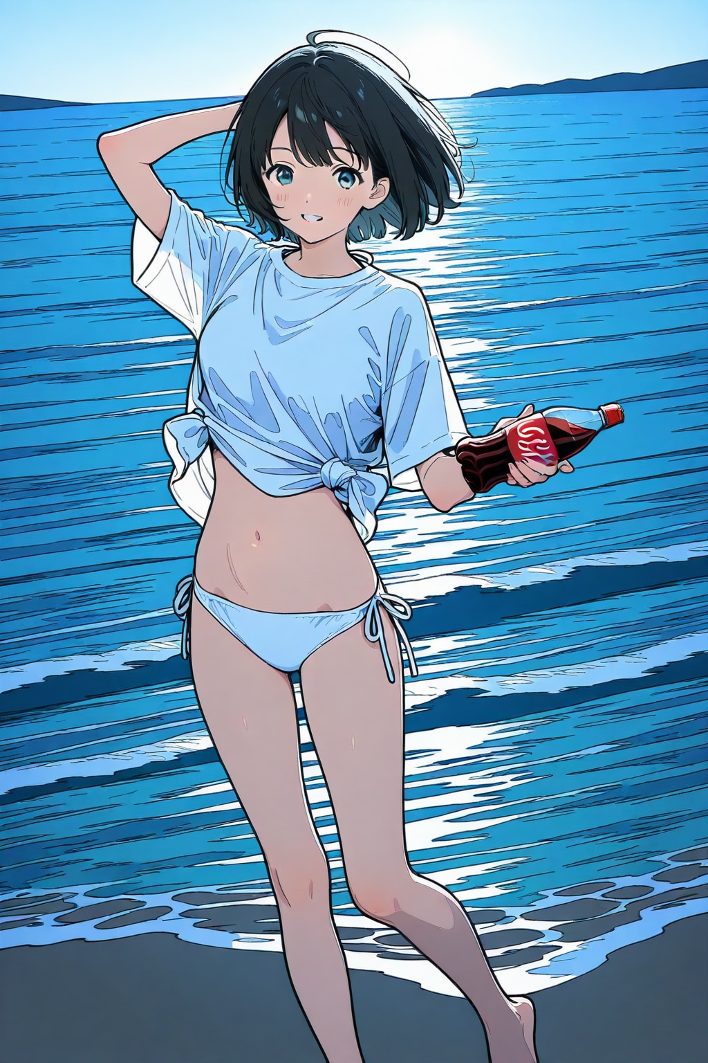 コーラを片手に