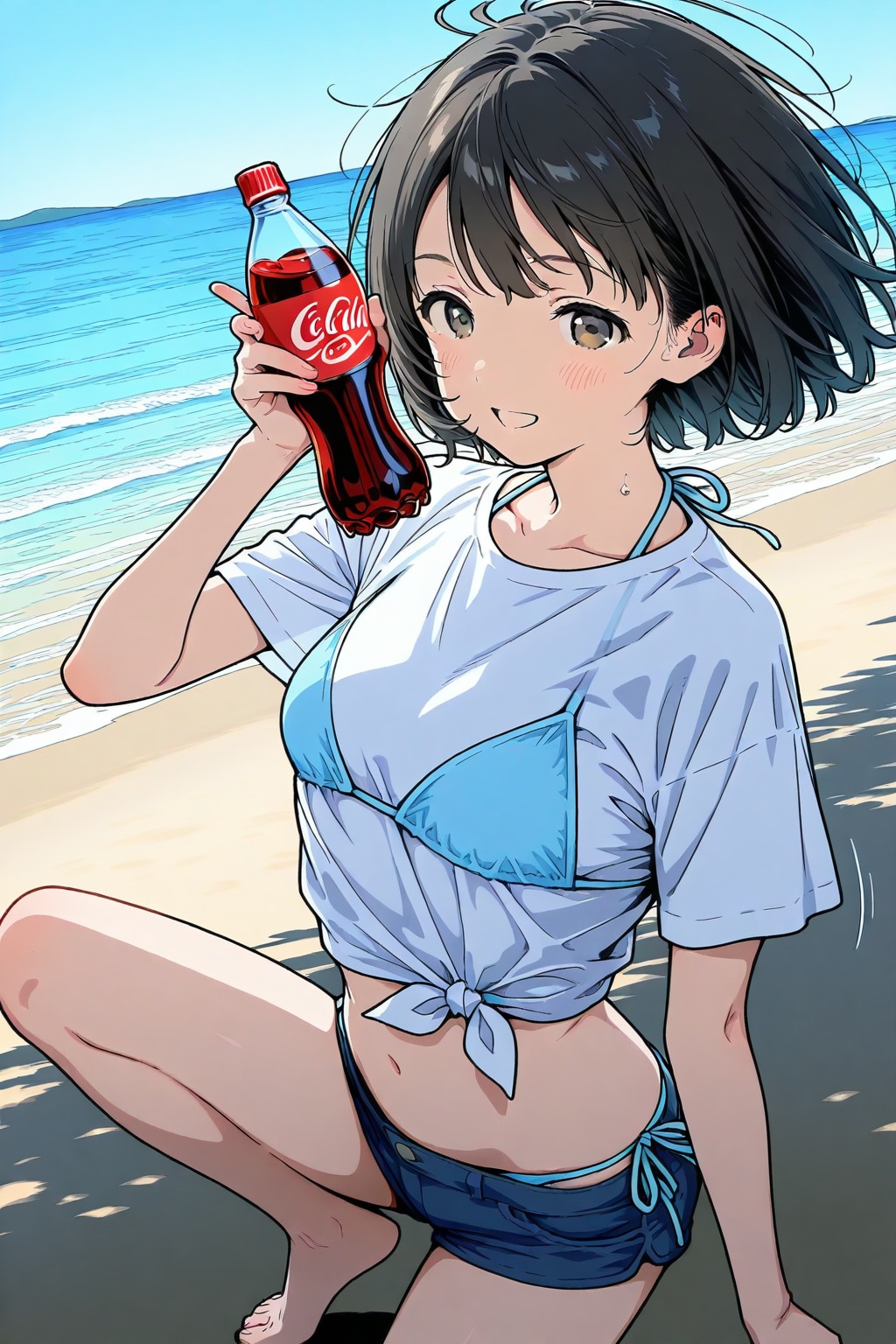 コーラを片手に