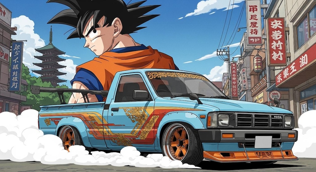 孫悟空とハイラックストラック