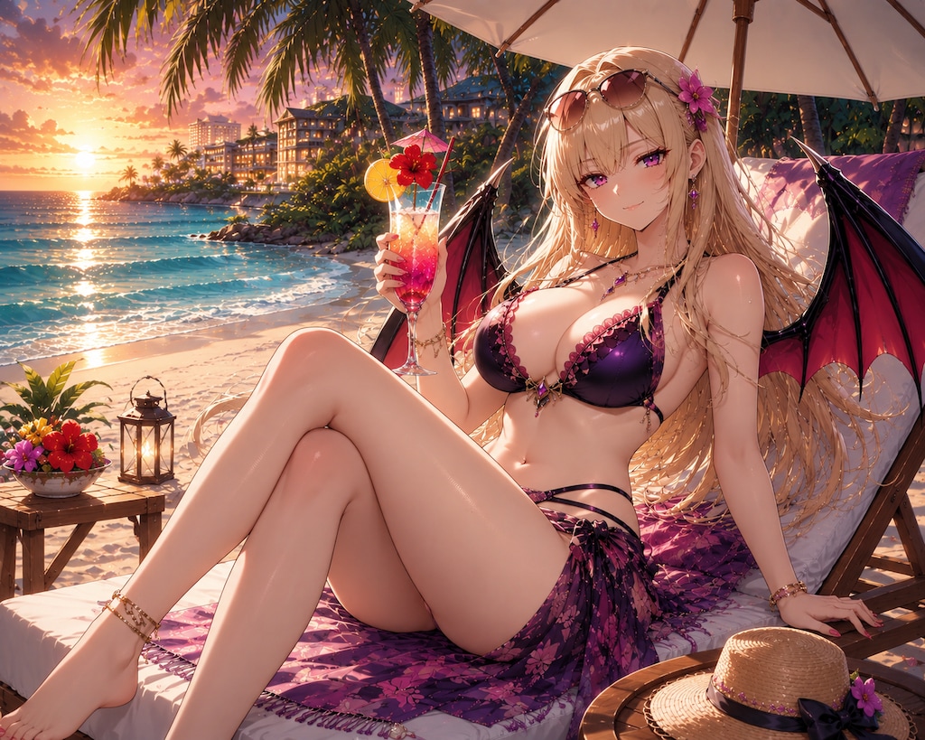 リゾート中のルシアさん