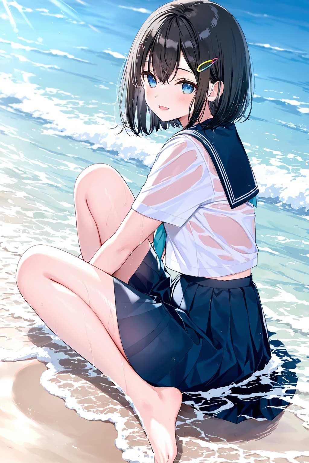 セーラー服と砂浜(LILAC)(40)