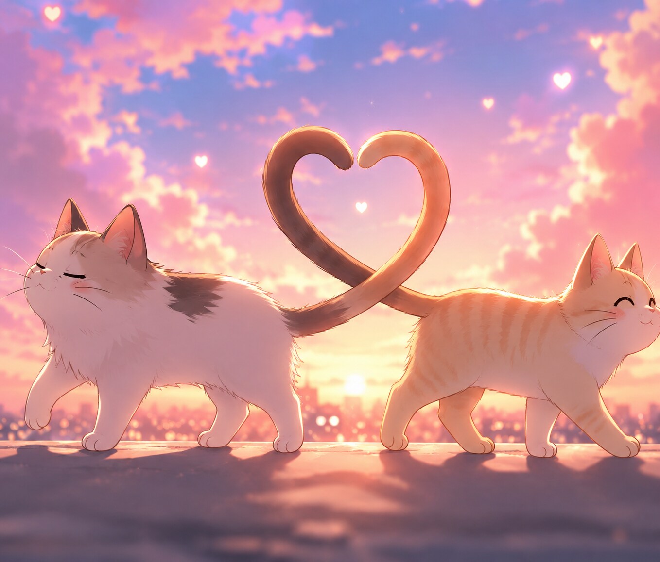 猫猫ハートでラブラブきゅん