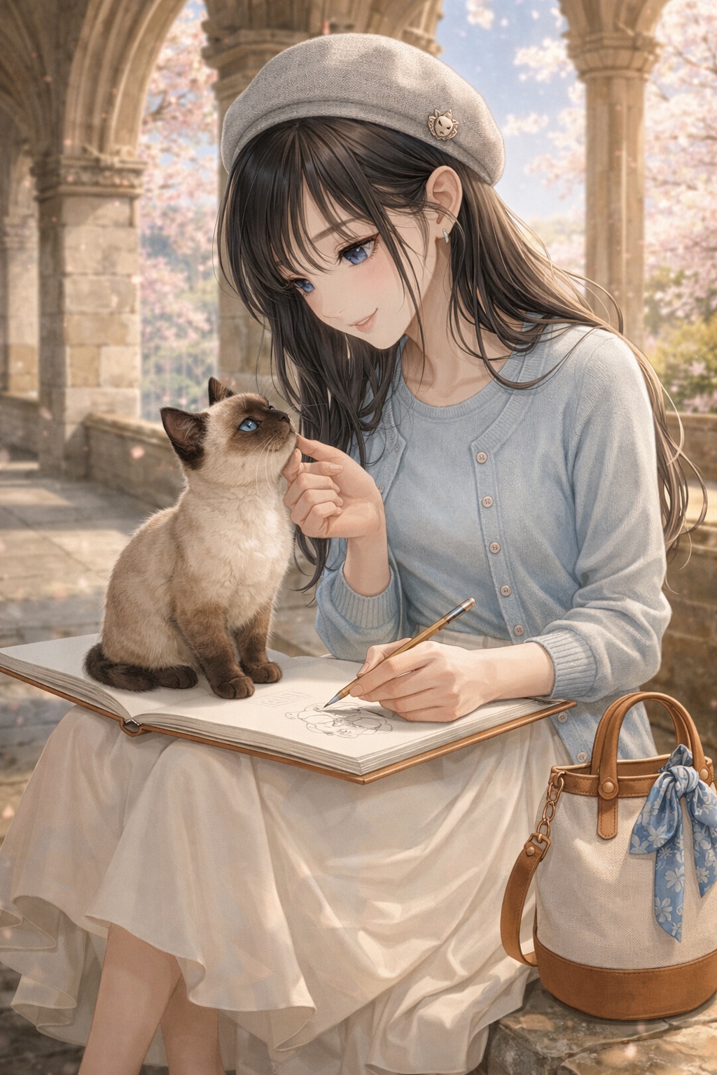 波夷羅ねずは、春色をあなたと描く | の人気AIイラスト・グラビア