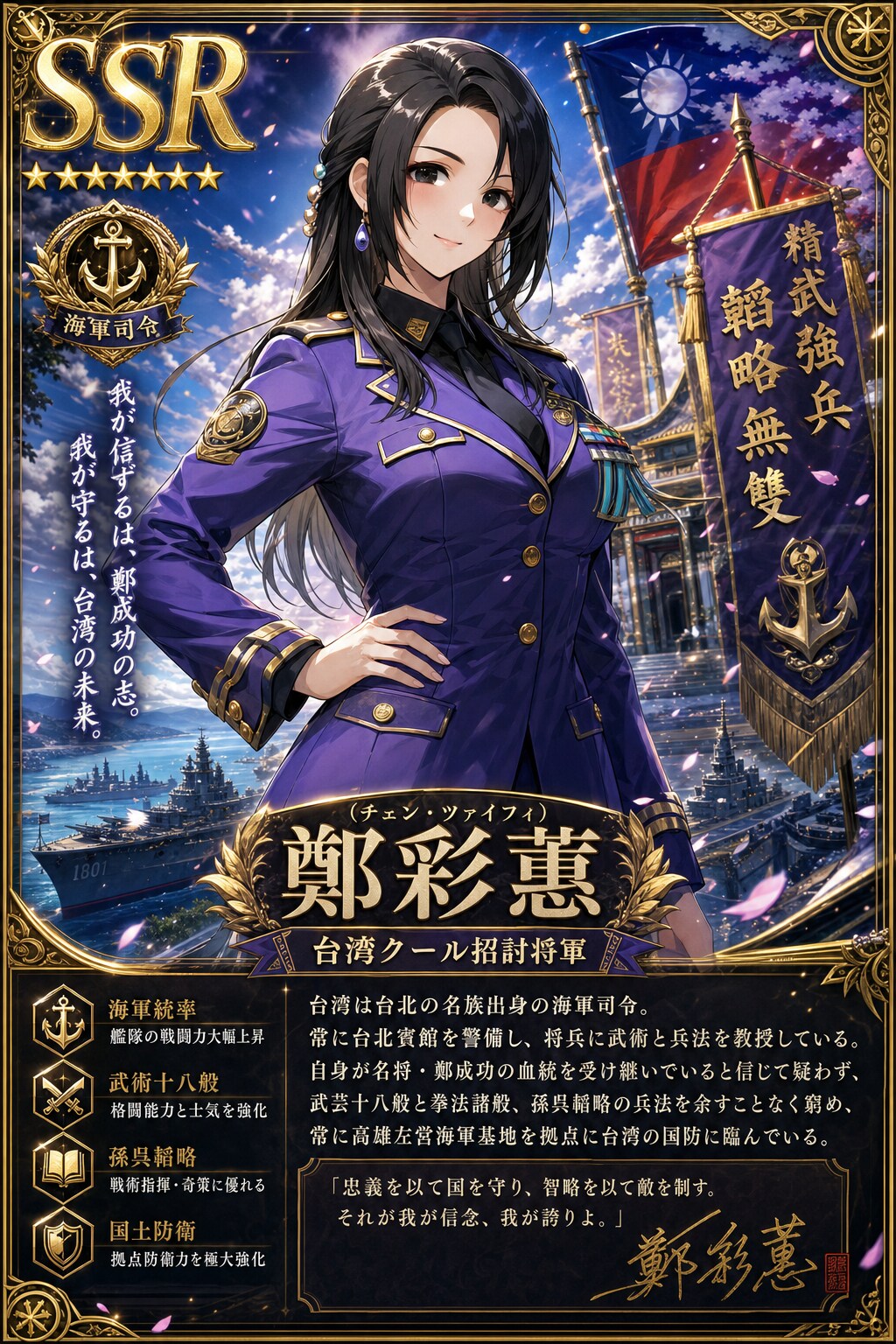 クール招討将軍鄭彩蕙（チェン・ツァイフィ）のSSRカード