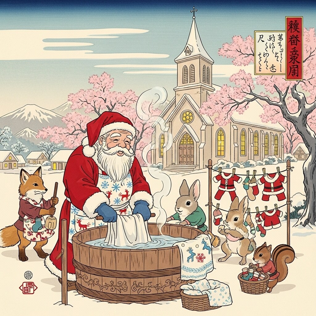 ダジャレ３つ「サンタクロース」