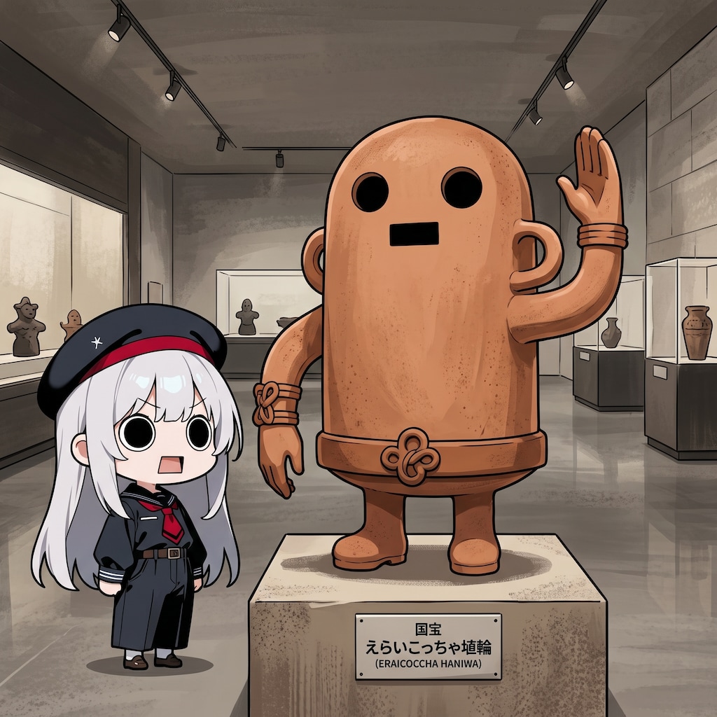 えらいこっちゃ埴輪えらいこっちゃにわを鑑賞するえらいこっちゃ嬢
