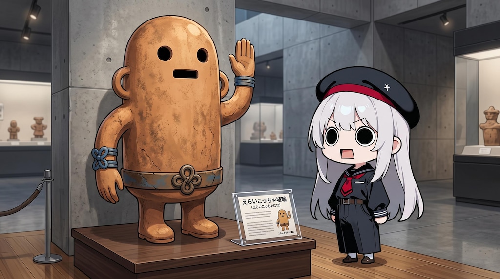 えらいこっちゃ埴輪えらいこっちゃにわを鑑賞するえらいこっちゃ嬢