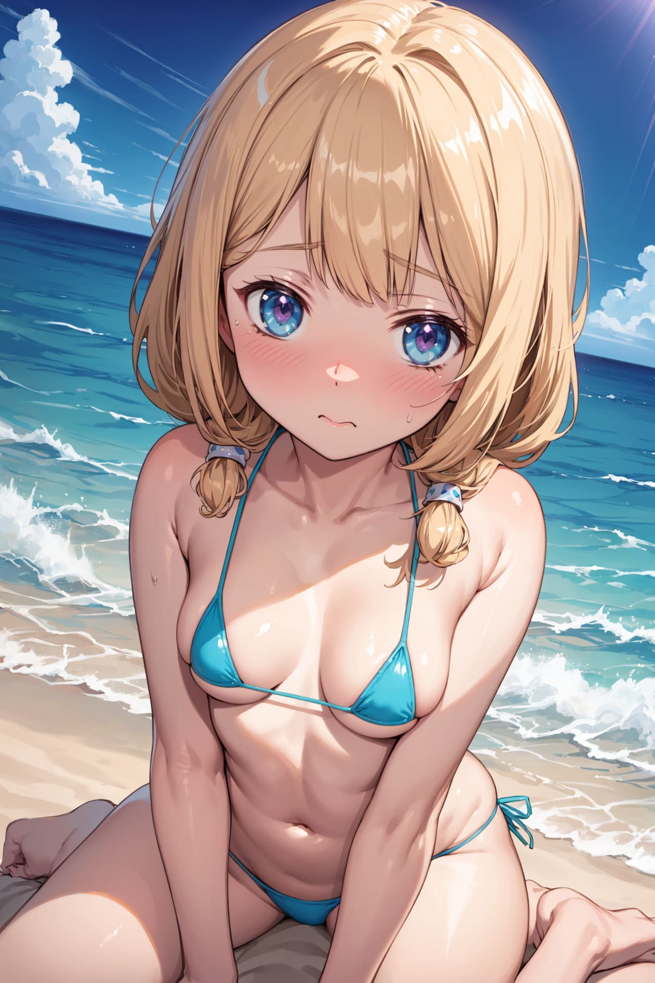 妹にマイクロビキニを着せてみた(21)