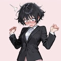 上半身はバシっとキメてるけど… 2枚目