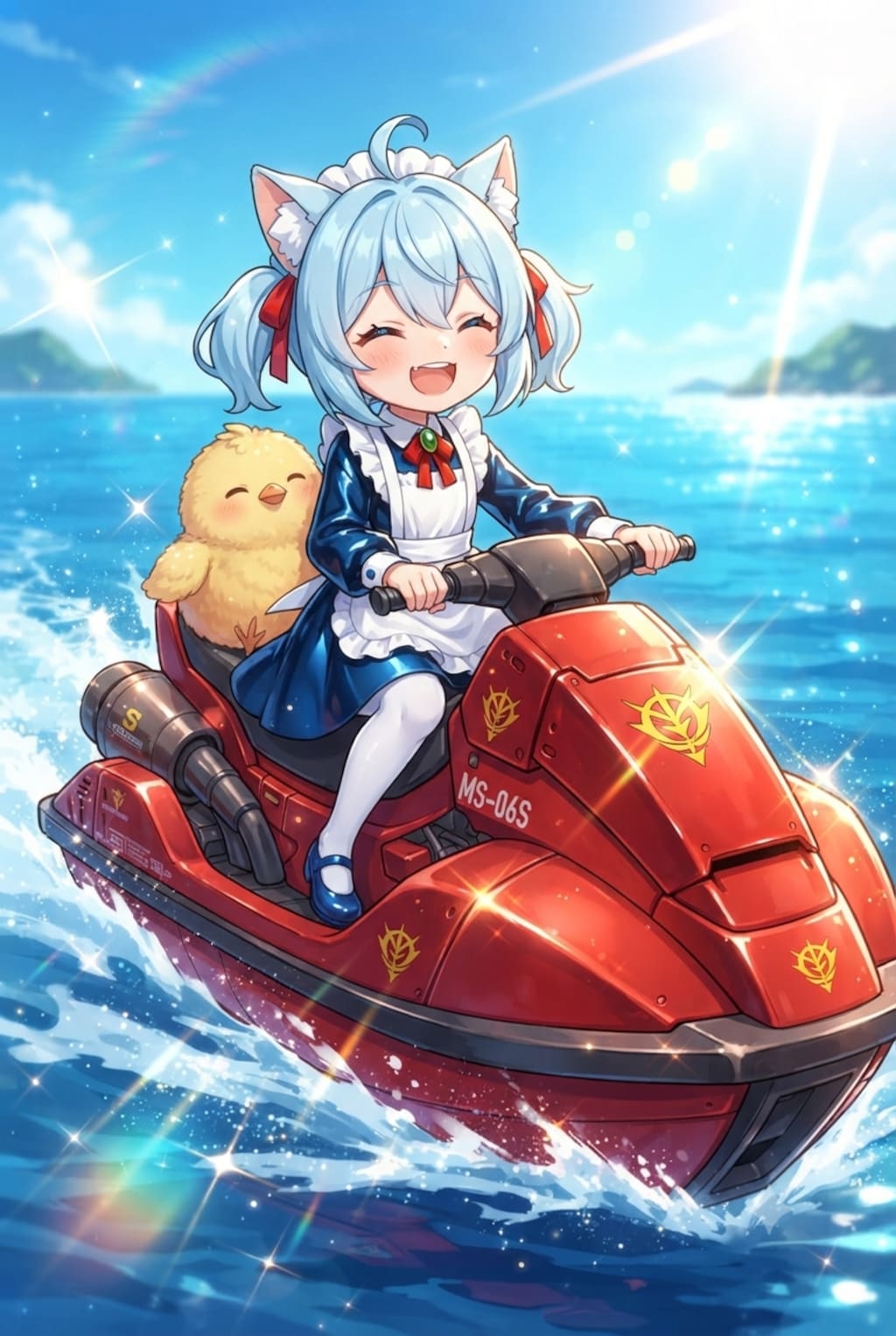 猫耳ちゃんとひよこ