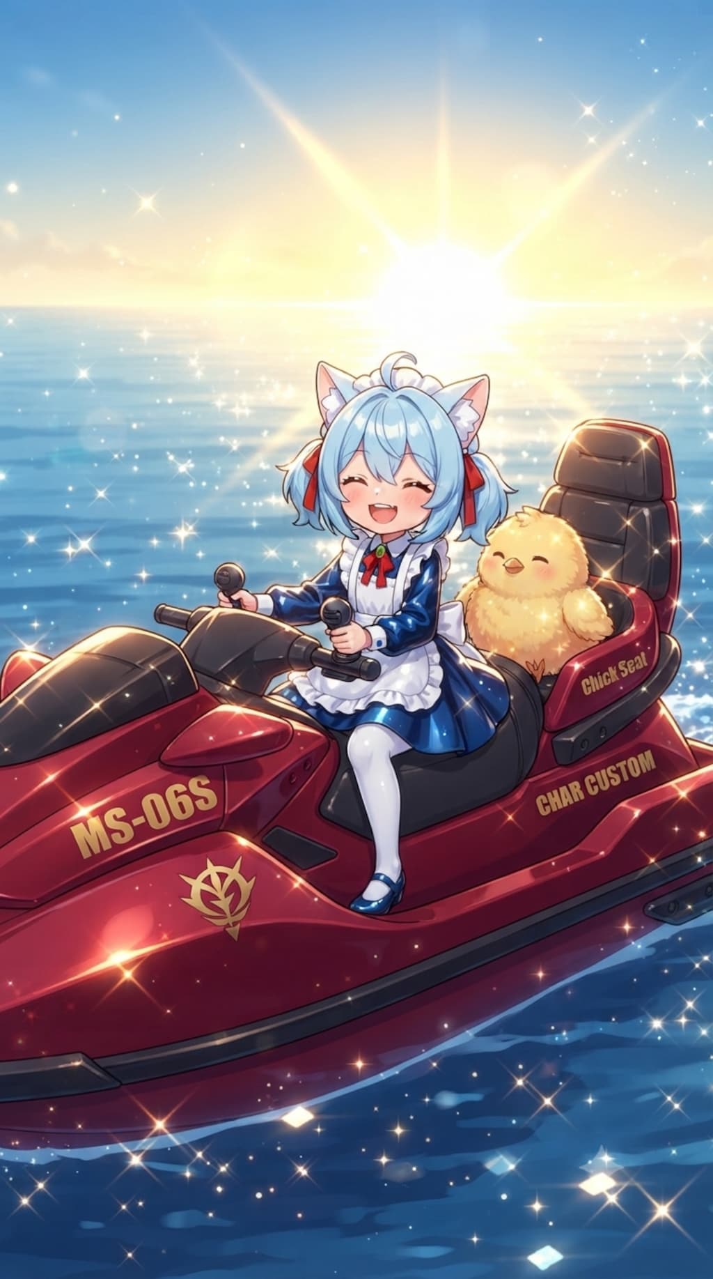 猫耳ちゃんとひよこ