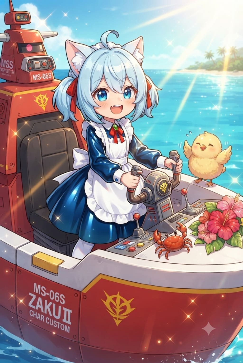猫耳ちゃんとひよこ