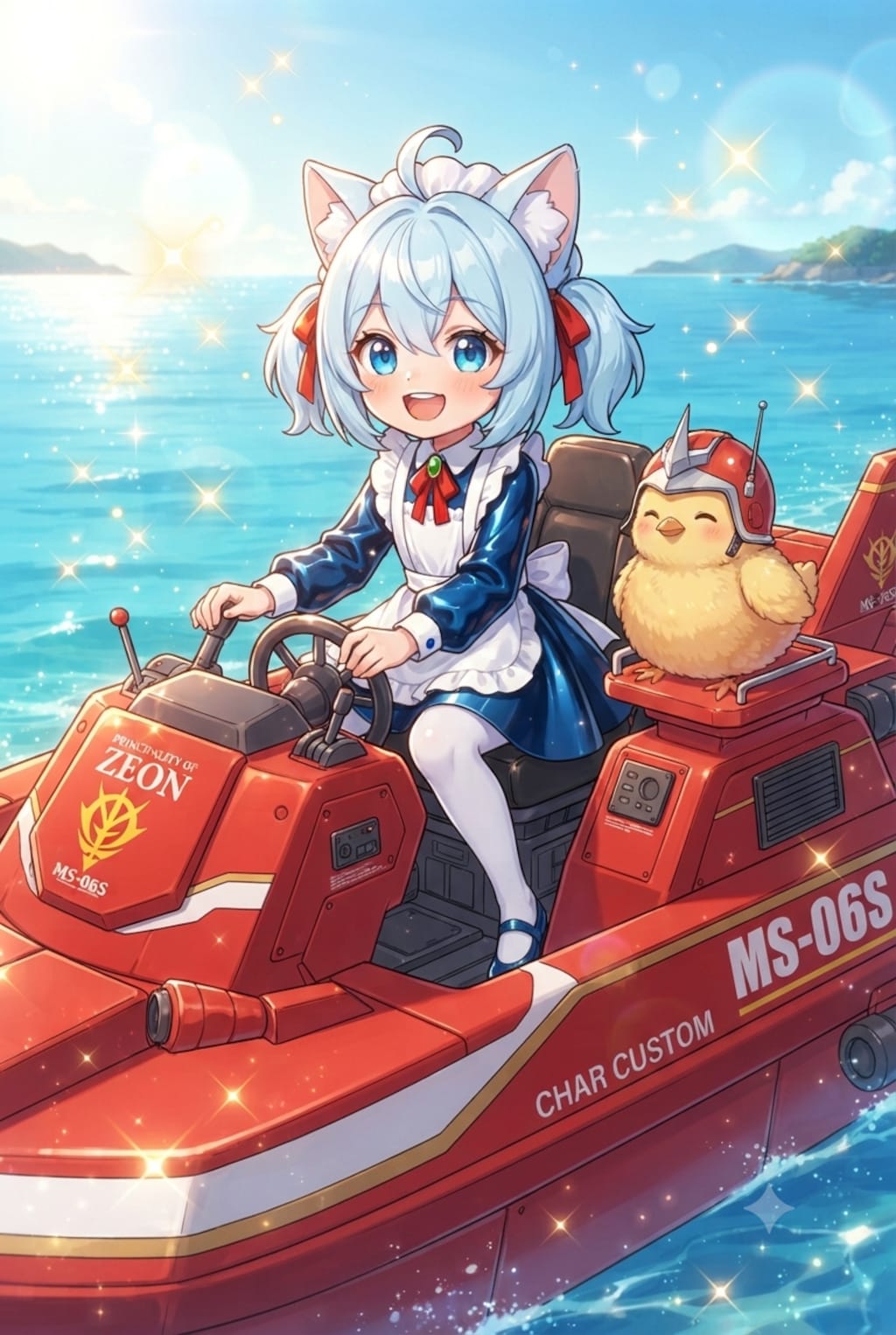 猫耳ちゃんとひよこ