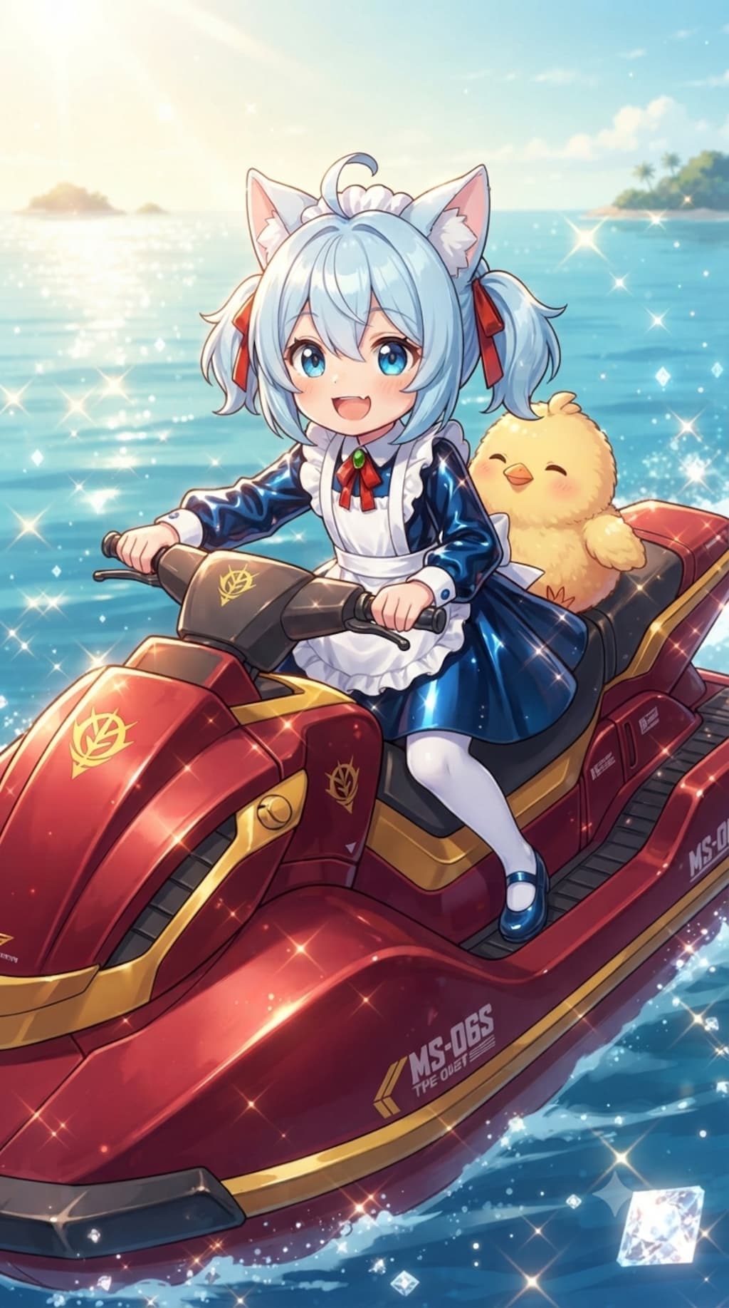猫耳ちゃんとひよこ