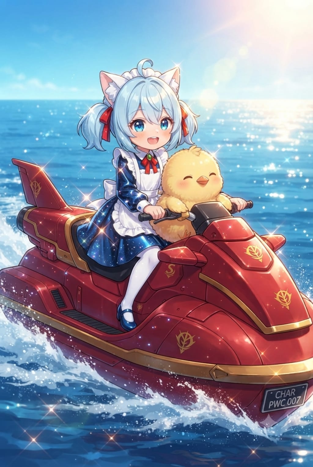 猫耳ちゃんとひよこ