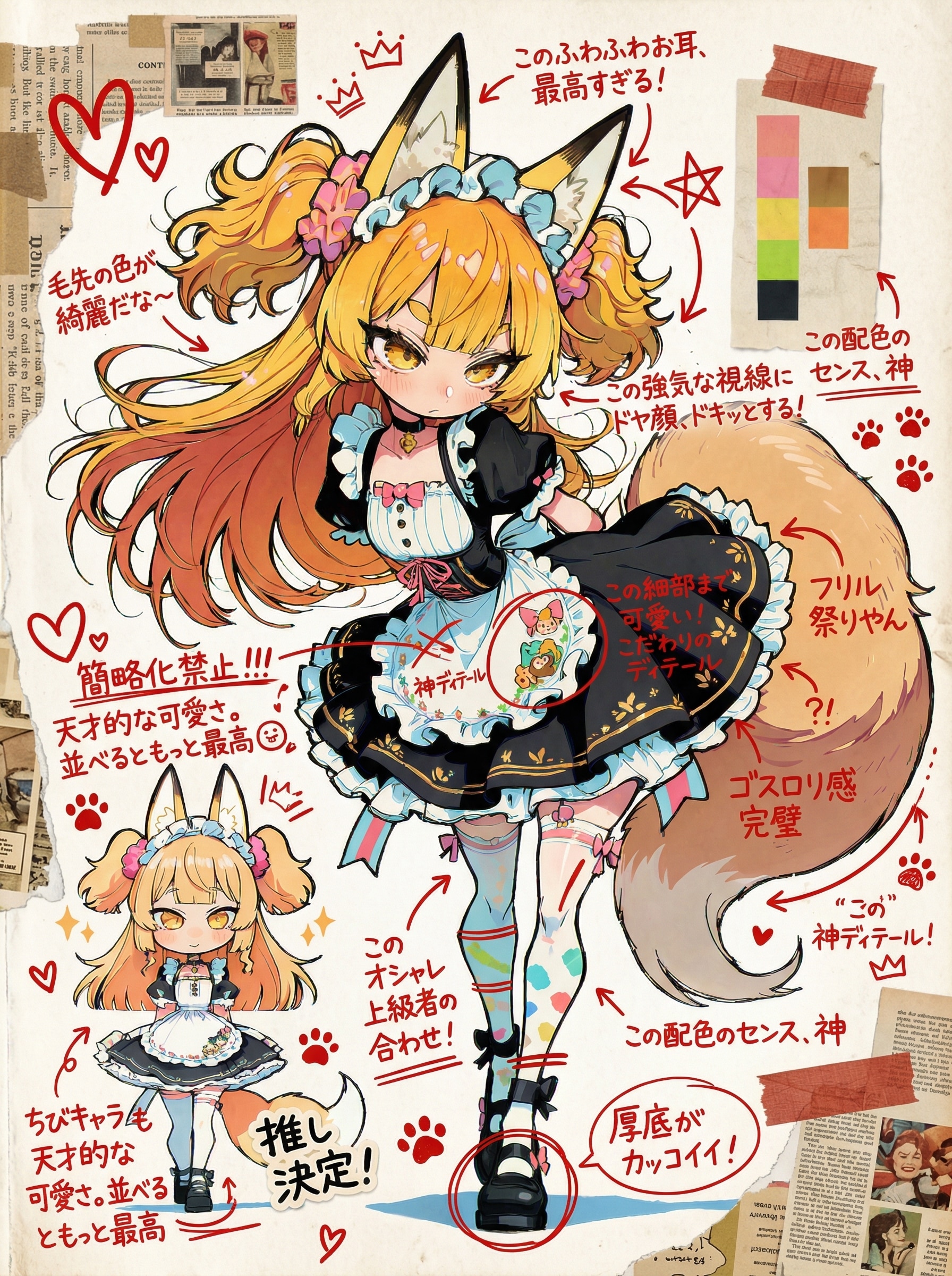 Foxfire Behind Frills and Defiance | の人気AIイラスト・グラビア