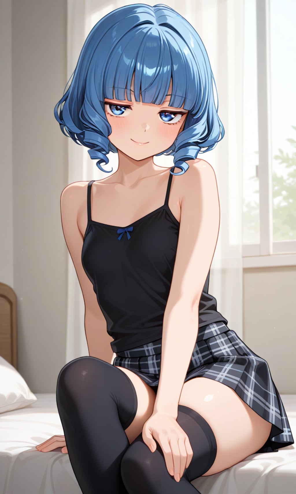 青髪のジト目の子