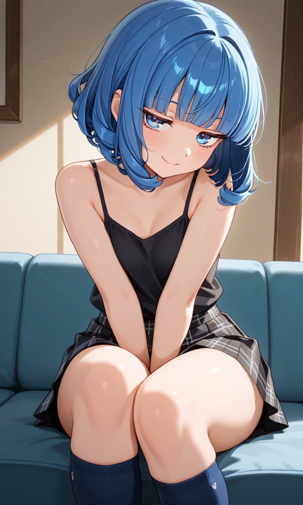 青髪のジト目の子