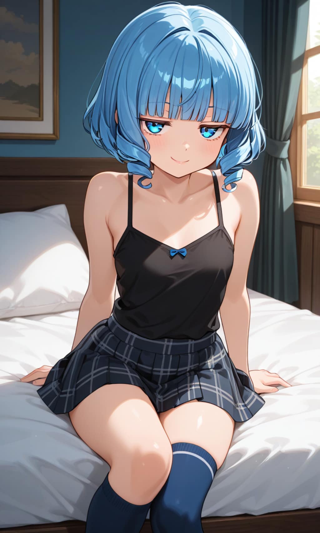 青髪のジト目の子