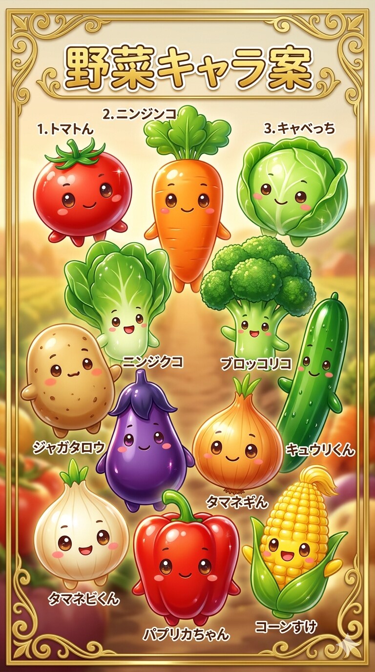 野菜キャラ案