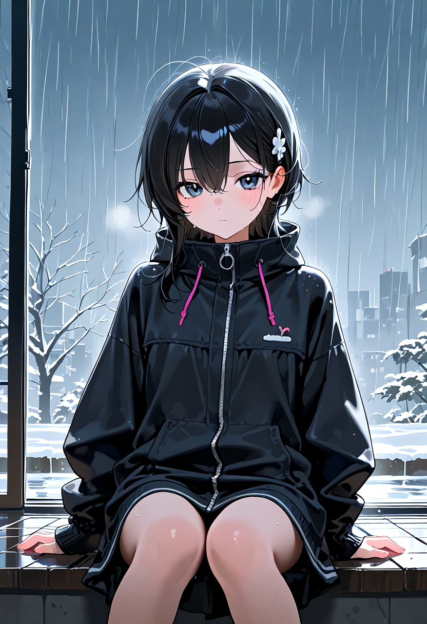 冬の雨 | の人気AIイラスト・グラビア