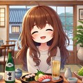 旅館で日本酒をがぶ飲みする小さな女の子 6枚目
