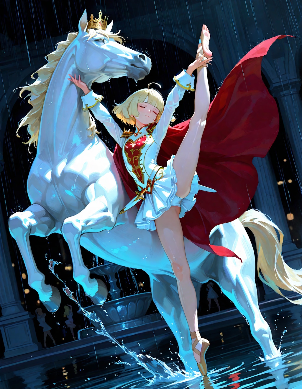 久しぶりの王子雨中の情熱バレエ