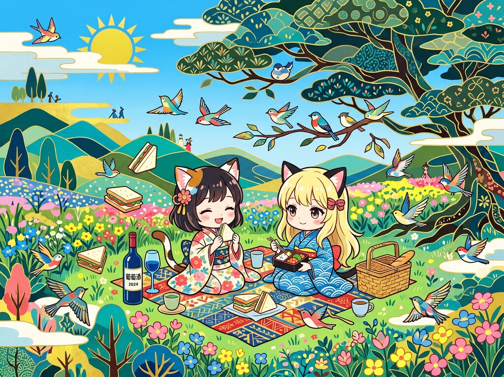 猫耳ちゃんのピクニック
