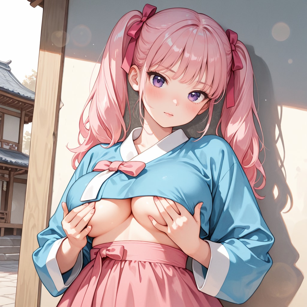 ひなちゃん下乳チョゴリ