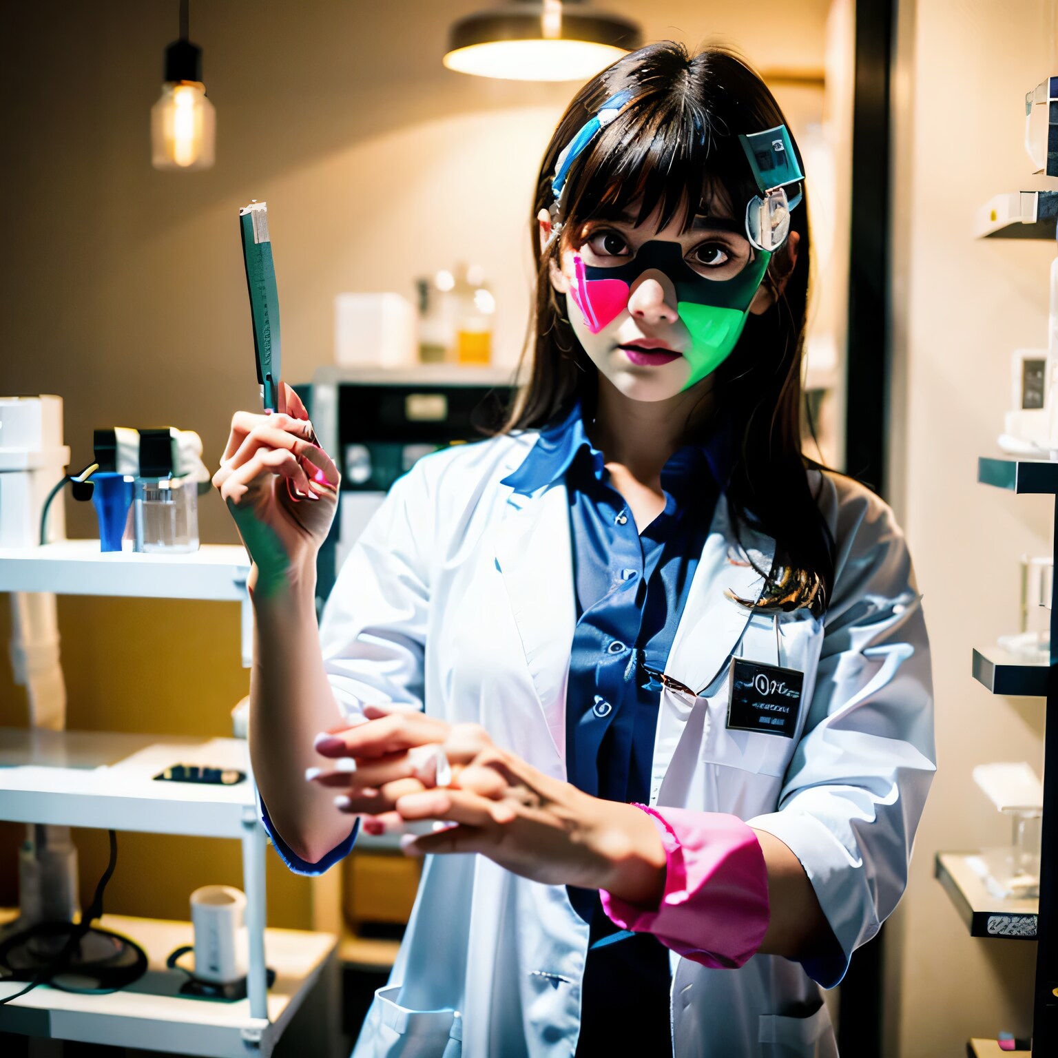 黒髪ロングで白衣の美女１２０ | の人気AIイラスト・グラビア