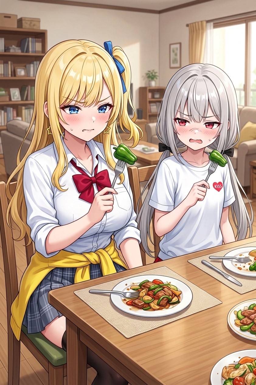 珍しく気が合う姉妹 | の人気AIイラスト・グラビア