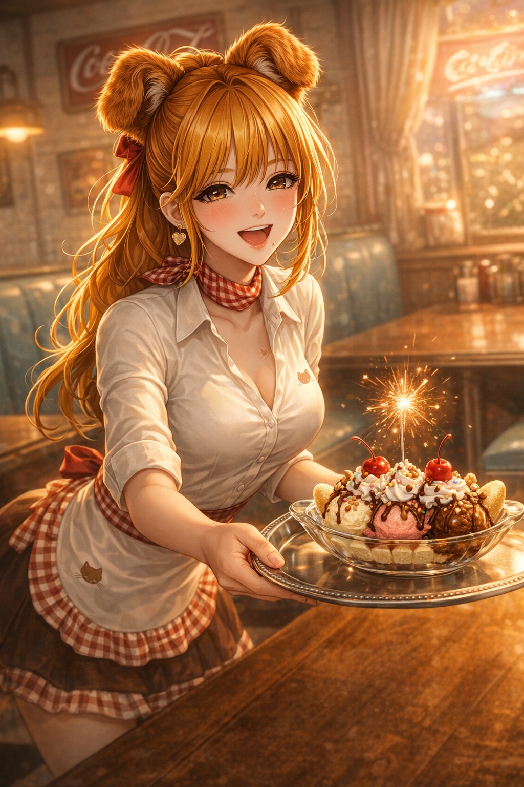 堕ち姫は、バナナスプリットでその笑顔をひとり占めにする。 | の人気AIイラスト・グラビア