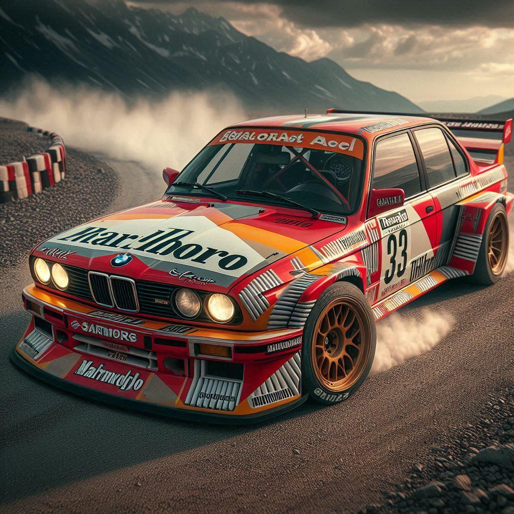 マルボロカラーBMWラリーカー | の人気AIイラスト・グラビア