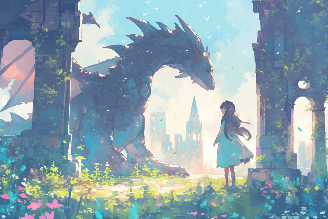 ドラゴンと少女（竜騎士）19 | の人気AIイラスト・グラビア