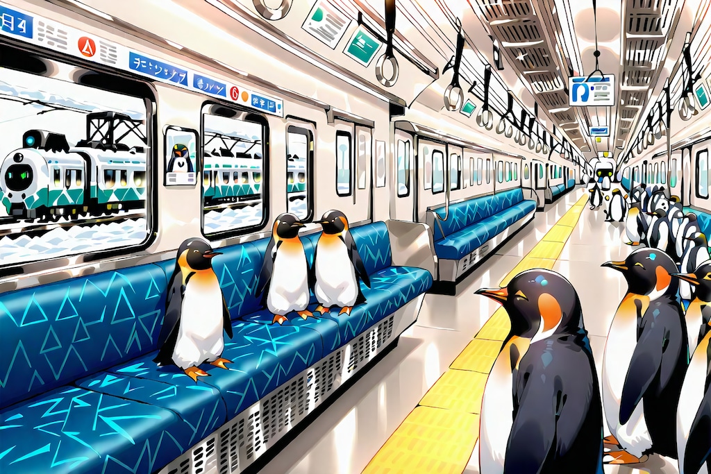 ペンギン通勤電車