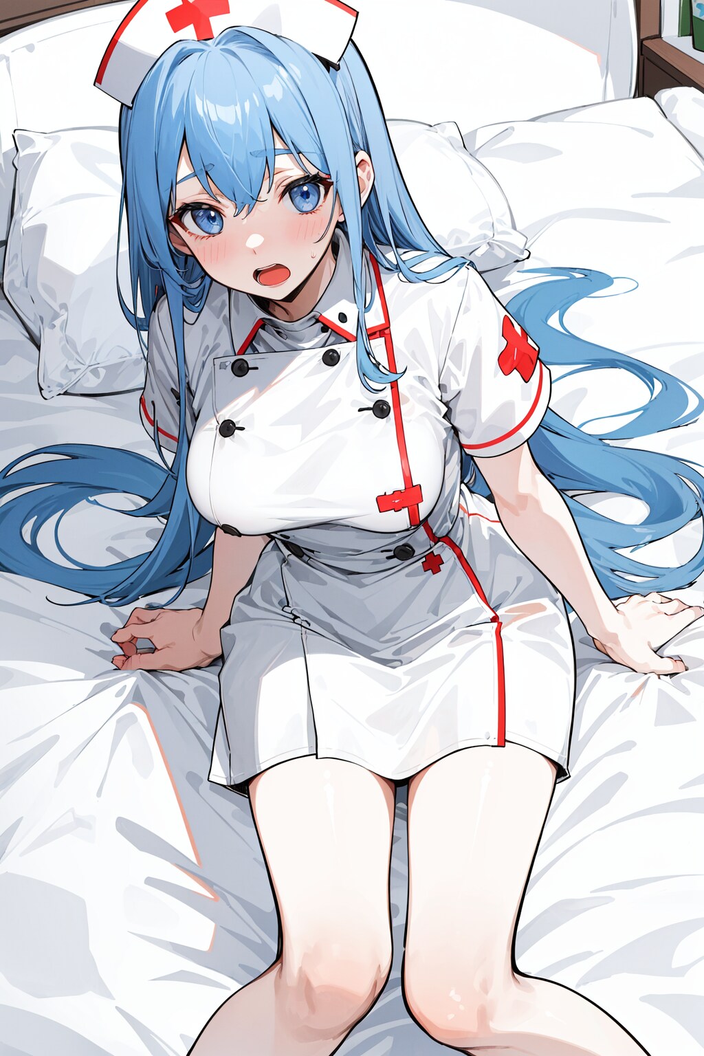 ナース少女、下から見るか? 横から見るか?