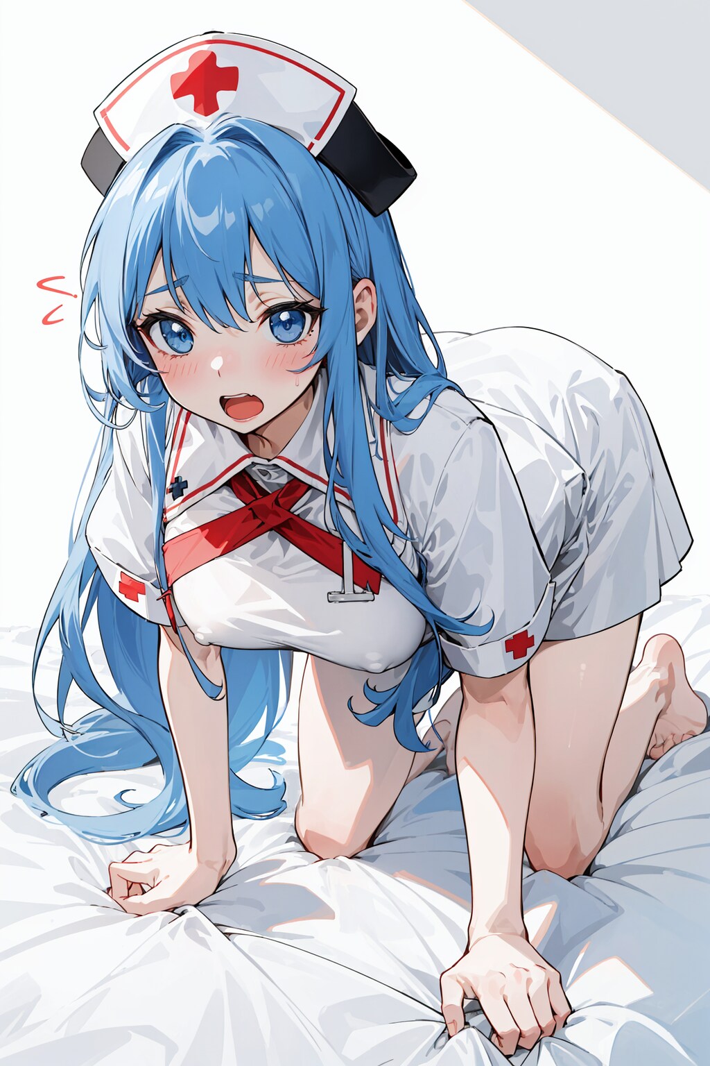 ナース少女、下から見るか? 横から見るか?