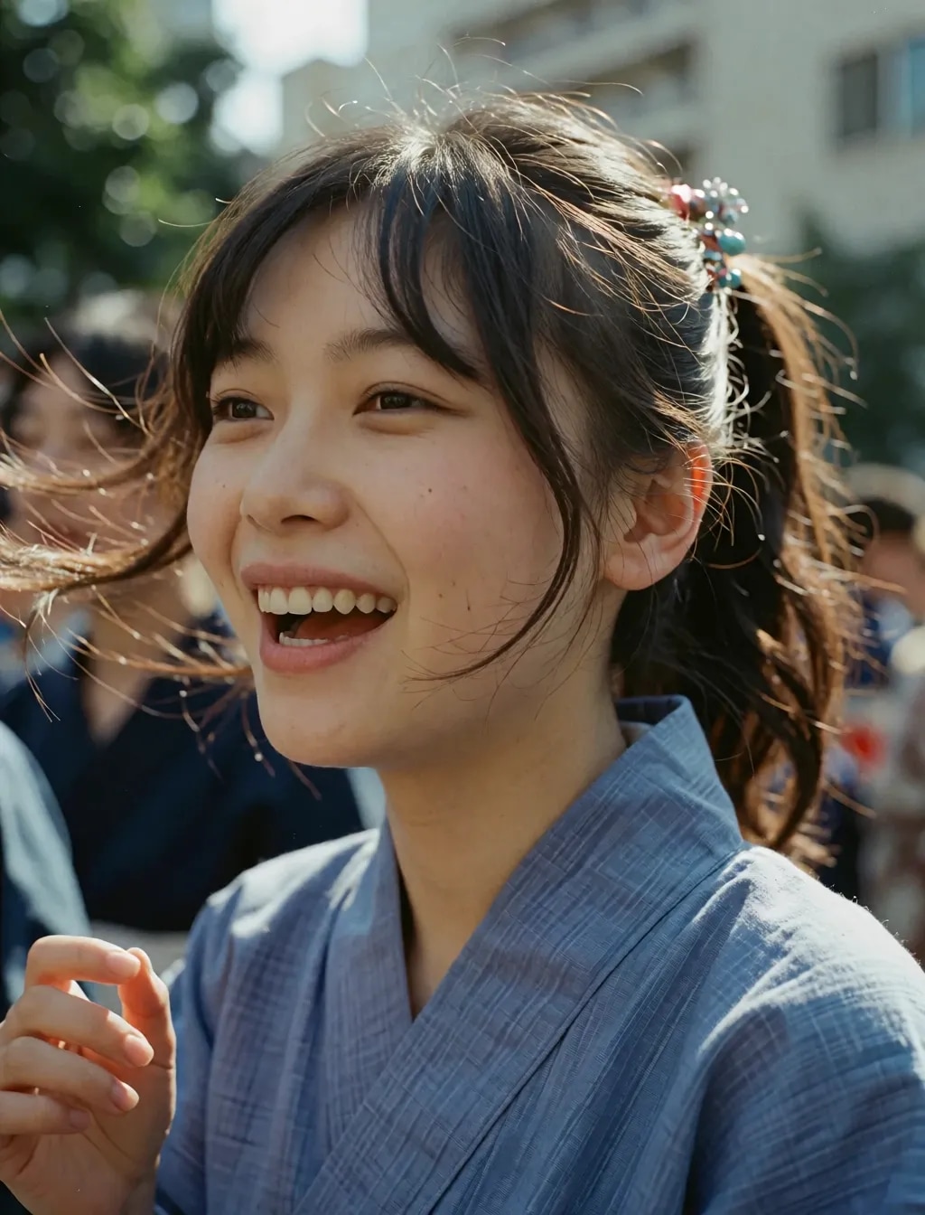 普通の子の浴衣