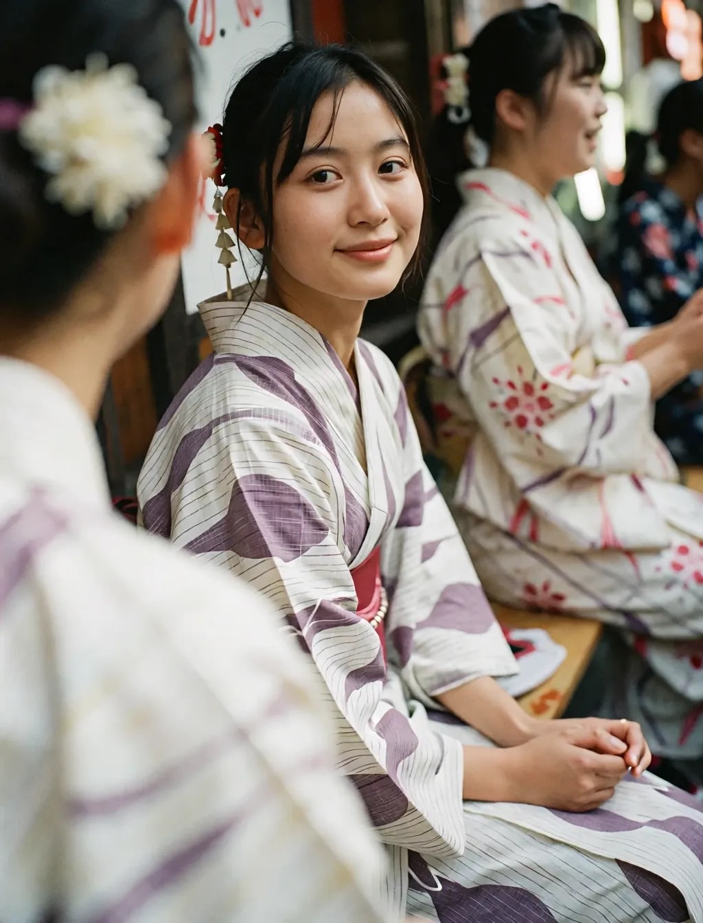 普通の子の浴衣
