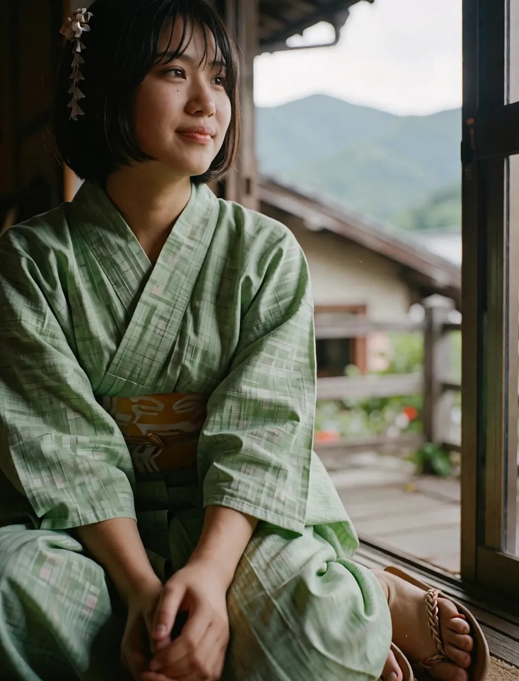 普通の子の浴衣